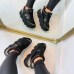 LIU JO STEFFY 01 SNEAKER BF5061 PX783 BLACK/LIGHTGOLD