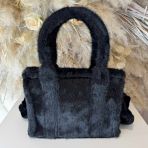 FAKE FUR TOTE BAG H3235 BLACK