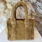 FAKE FUR TOTE BAG H3235 BROWN