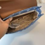GUESS GREYSON II CONVERTIBLE BAG DG920621 DENIM/CARAMEL