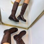 *SALE* ELLA LEATHER LOOK LAARS DES8039 BROWN/PU