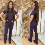 UNIQUE THE LABEL NENA **SHORT** SLEEVE TOP DEEP BERRY