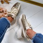 STEVE MADDEN MAXILLA-G SNEAKER 3431 GOLD GLITTER