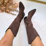 SUEDINE COWBOY LAARS T-272 BROWN