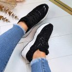 LA STRADA SNEAKER 2211242-2202 BLACK/BLACK MICRO+STONES