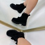 SUEDINE RUFFLE BOOT 0-559 BLACK *WEB ONLY*