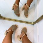 LA STRADA HEEL 2502870-4543 GOLD/SILVER KNITTED