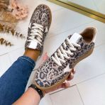 DWRS MIRABEL LEOPARD SNEAKER B11548-05 BEIGE/STEEL