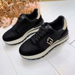 *LAATSTE MAAT 37* LIU JO SNEAKER BF5049PX027 BLACK/LGOLD
