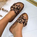 DUBBELE STRIK SLIPPER 3890 LEOPARD