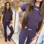 UNIQUE THE LABEL NENA **SHORT** SLEEVE TOP DEEP BERRY