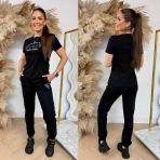 GUESS NINA SS T-SHIRT V5YI12J1314 BLACK