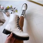 LEATHER LOOK BOOT BS25A WHITE *WEB ONLY*