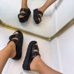 GUESS PLATEAU SLIPPER FLJFAXELE03 BLACK