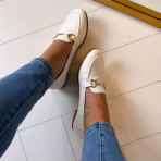 LEATHER LOOK ESPADRILLE 68-199 WHITE *WEB ONLY*