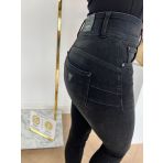 GUESS HIGH WAISTED JEANS W2YA34 D4PY1 BEON WASHED BLACK