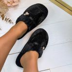BEARLY PANTOFFEL XL-3715 BLACK