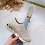 LA STRADA SNEAKER 2402250-4521 BEIGE/GOLD KNITTED STONES
