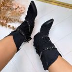 *SALE* WESTERN FRINGE BOOT Y2372 BLACK
