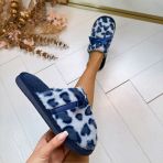 LEOPARD PANTOFFEL 9233-22 BLUE