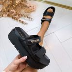 GUESS PLATEAU SLIPPER FLJFAXELE03 BLACK