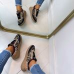 LA STRADA SNEAKER 2404328-1201 BLACK NUBK PU+LEO SATIN