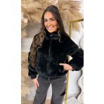 GUESS FAKE FUR JACKET W6RL64WL790 BLACK