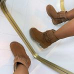 DWRS NAXOS FRINGE BOOT B4001-01 COGNAC