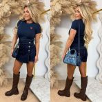 GUESS MINI TRIANGLE TEE W2YI44J1314 G7P1 NAVY