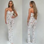 UNIQUE THE LABEL PORTIA LACE JUMPSUIT WHITE *WEBONLY*