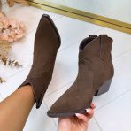 WENDY REAL LEATHER BOOTY 6338 BROWN
