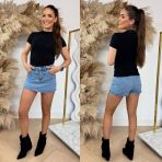 GUESS MOCK NECK ALLOVER SPARKLE TEE W4BI26J1314 JBLK BLACK