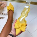CUTE BOW HEEL 100-479 YELLOW
