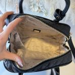 GUESS ATABEY BOX SATCHEL BAG QG989405 BLACK