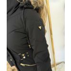 GUESS FATEMA BELTED WINTERJACKET W5BL45WGJR2 BLACK