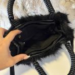 FURRY BAG D3606 BLACK