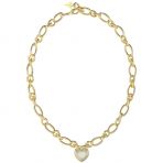 GUESS CHAIN HEART NECKLACE JUBN4023JWYGWHT GOLD