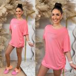 GUESS BEACH TRIANGLE OVERSIZED TEE E4GI00K68D2 FK0H CORAL