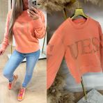 GUESS SS VINTAGE LOGO STONES SWEATER W4GQ10KC8I0 G6S1 CORAL