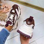 STEVE MADDEN POSSESSION-E SNEAKER 4652 WHITE SEPIA/LACQ