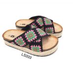 *SALE* KNITTED IBIZA SLIPPER LS333 BLACK *WEB ONLY*