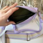 LEATHER LOOK BUMBAG G001 PURPLE