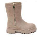 SUEDINE ZIP BOOT 9533 KHAKI *WEBONLY*