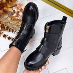 *SALE* DOUBLE ZIP BOOT A-271*G* BLACK/GOLD *WEBONLY*