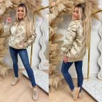 GUESS MARIANNE PEONY LONG BOMBER JACKET W4BL60WGB20-FN1B GOLD