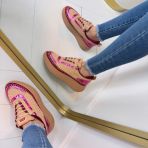 STEVE MADDEN SNEAKER DOUBLETAKE 2798 RASBERRY/PEACH