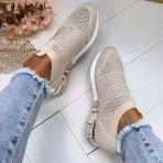 LA STRADA SNEAKER 2402250-4521 BEIGE/GOLD KNITTED STONES