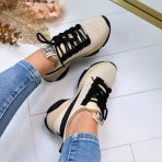 STEVE MADDEN MAC-E SNEAKER 0019 KHAKI/BLACK