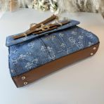 GUESS GREYSON II CONVERTIBLE BAG DG920621 DENIM/CARAMEL