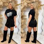 GUESS SS CN POPCORN TEE W6RI28I3Z14 BLACK